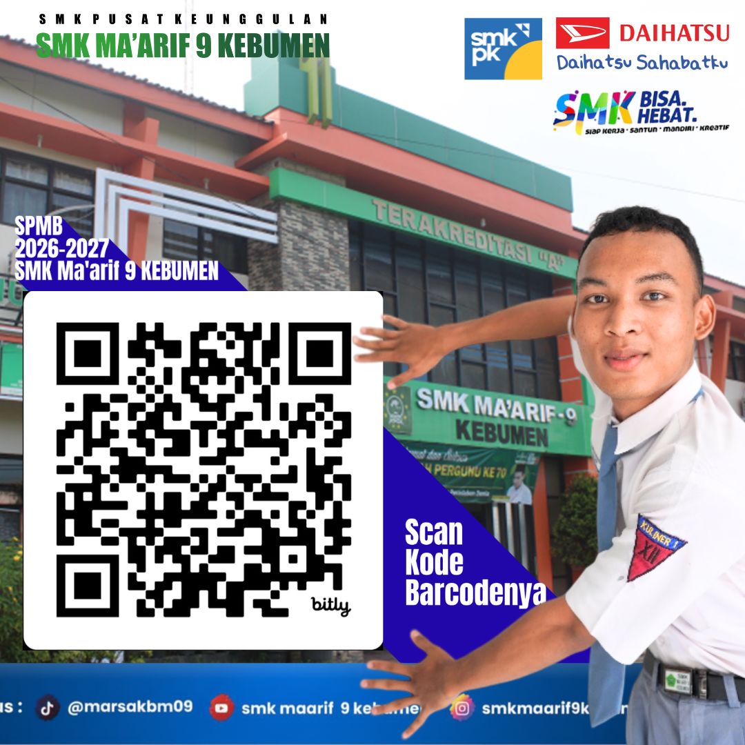 Kode barcode SPMB SMK Ma'arif 9 Kebumen